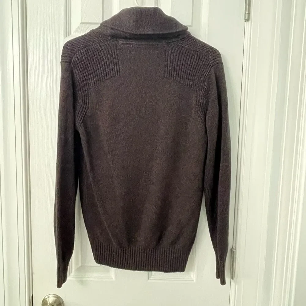 Oscar de la Renta Men’s Shawl Collar Knit Sweater Size S Brown
